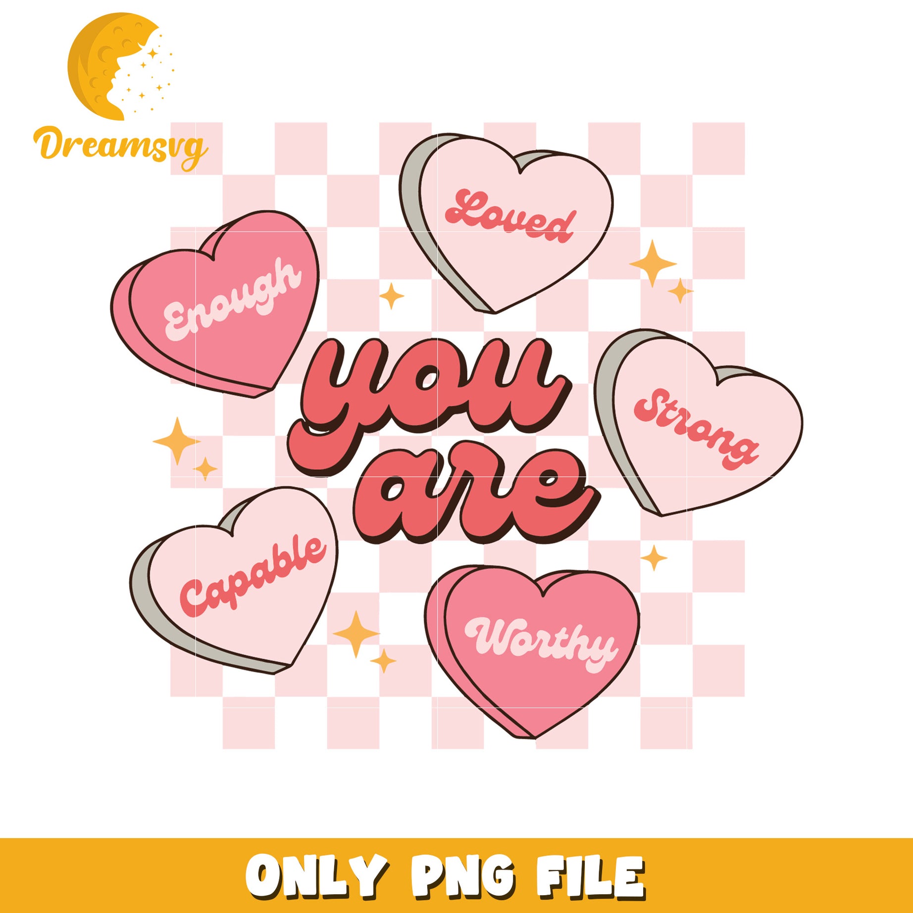 You Are Loved PNG Heart Clipart