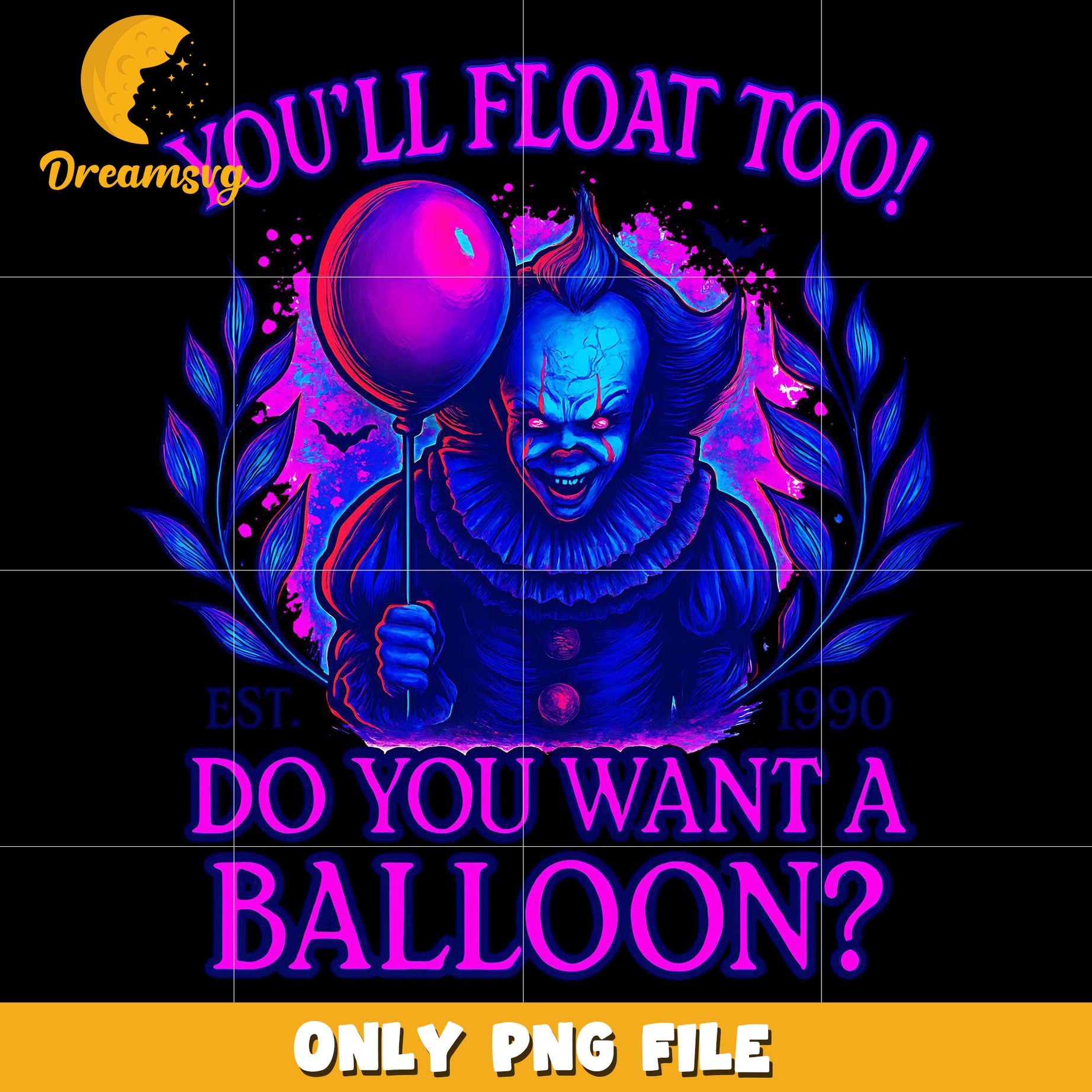 You'll float too png, halloween pumpkin png, spooky halloween​​ png