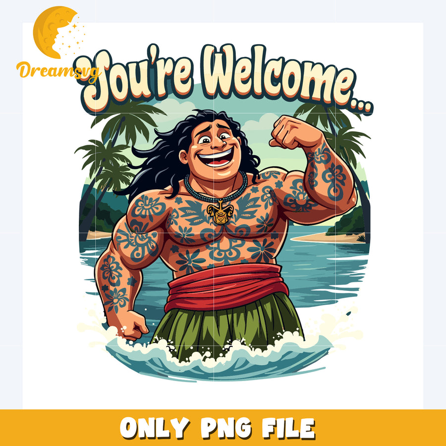 You're welcome png, disney world png, moana cartoon png
