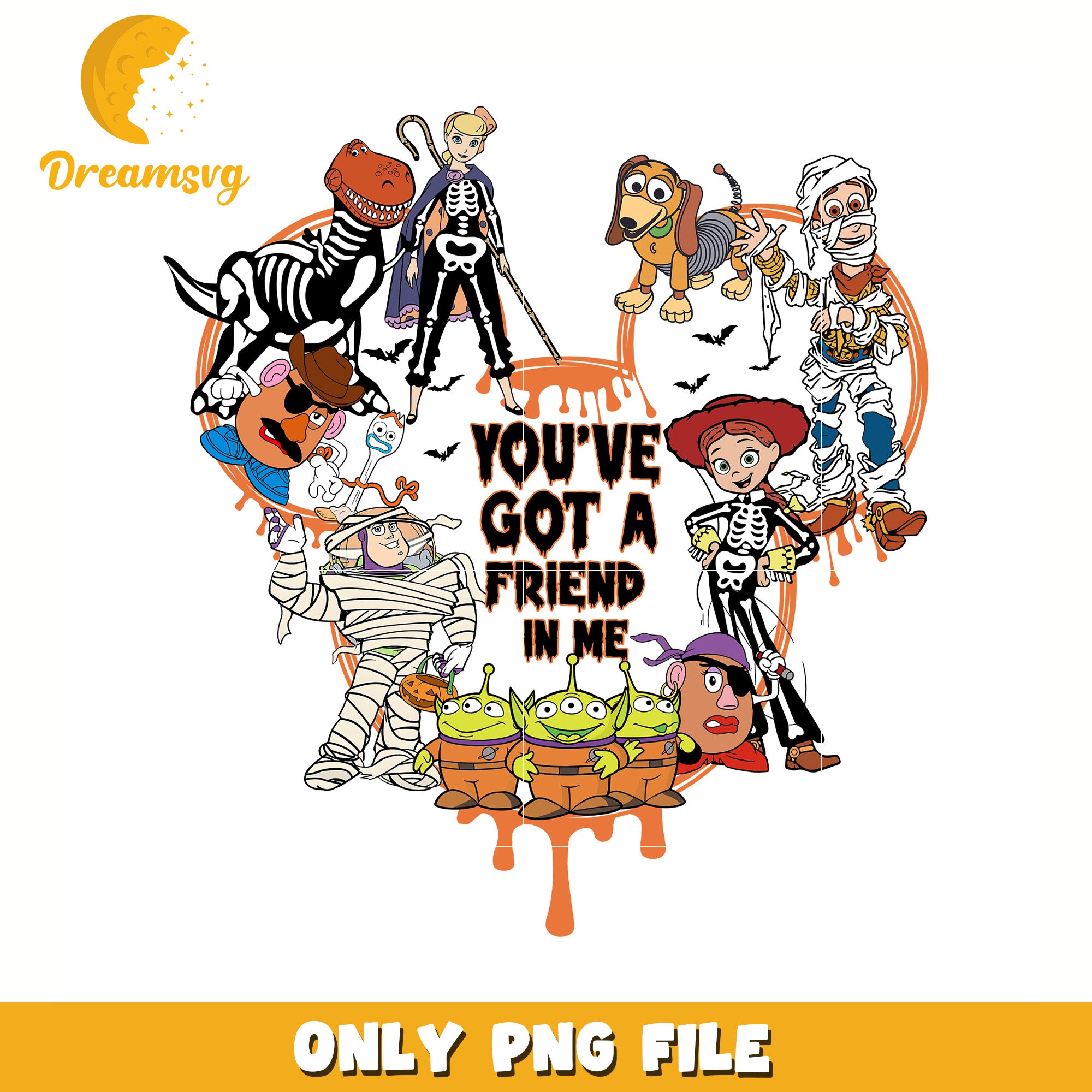 You've got a friend in me halloween png, halloween png, trick or treat png