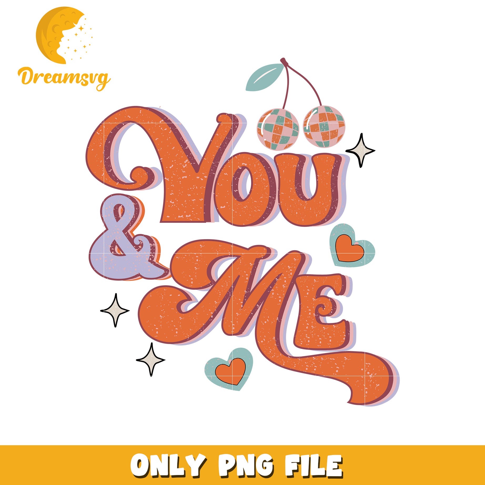 You and me cherry font design png, you and me png, cherry png