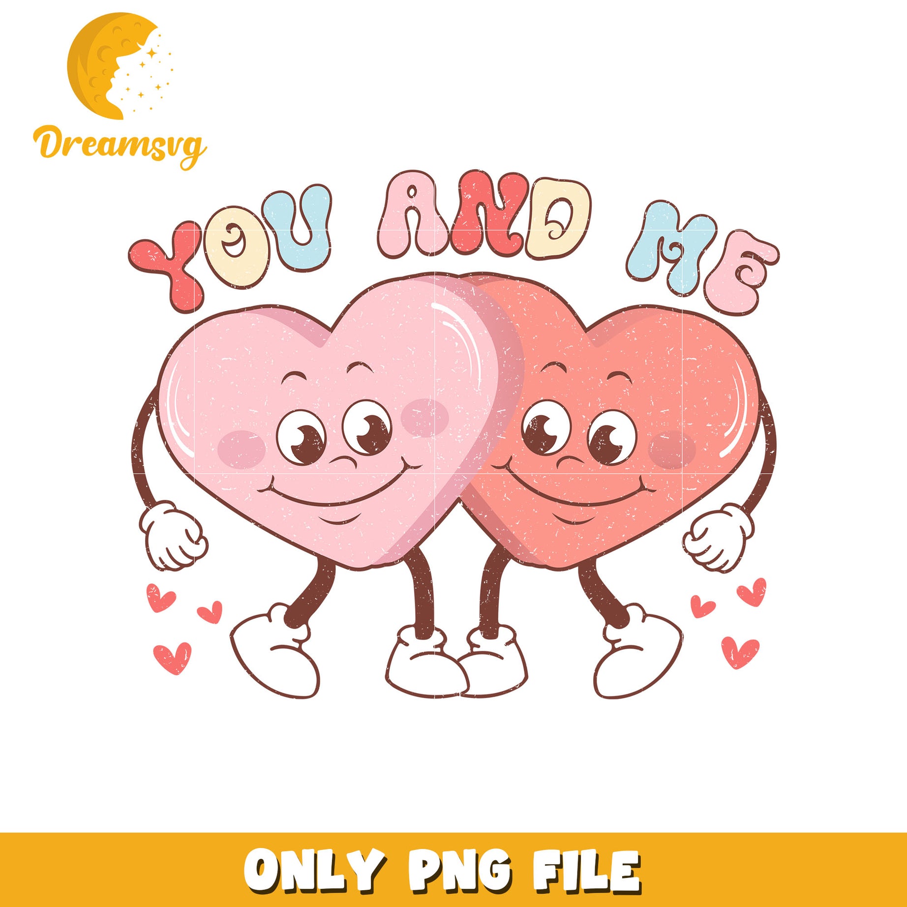 You and me heart couple png, heart png, valentine png