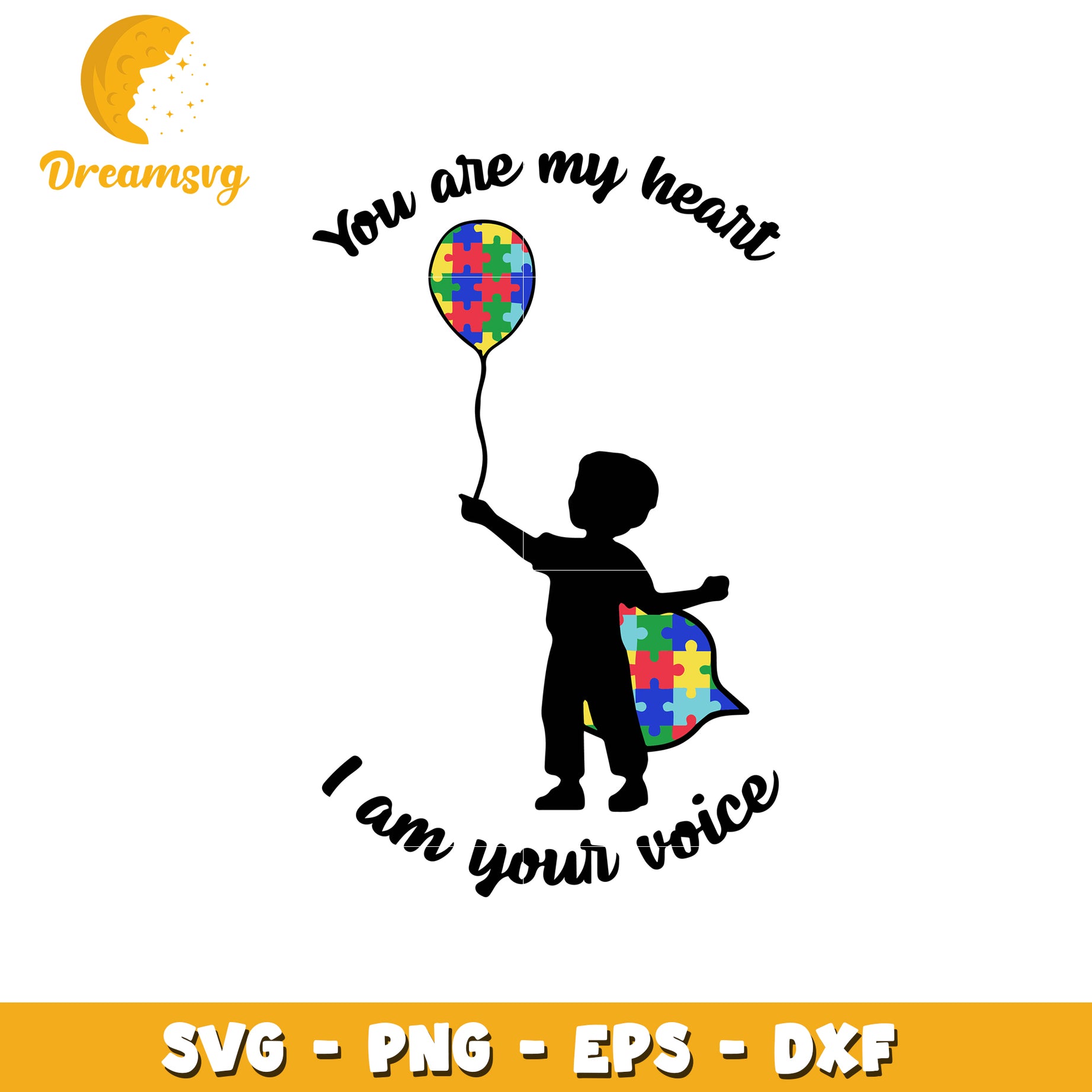 You are my heart I'm your voice svg, autism awareness svg