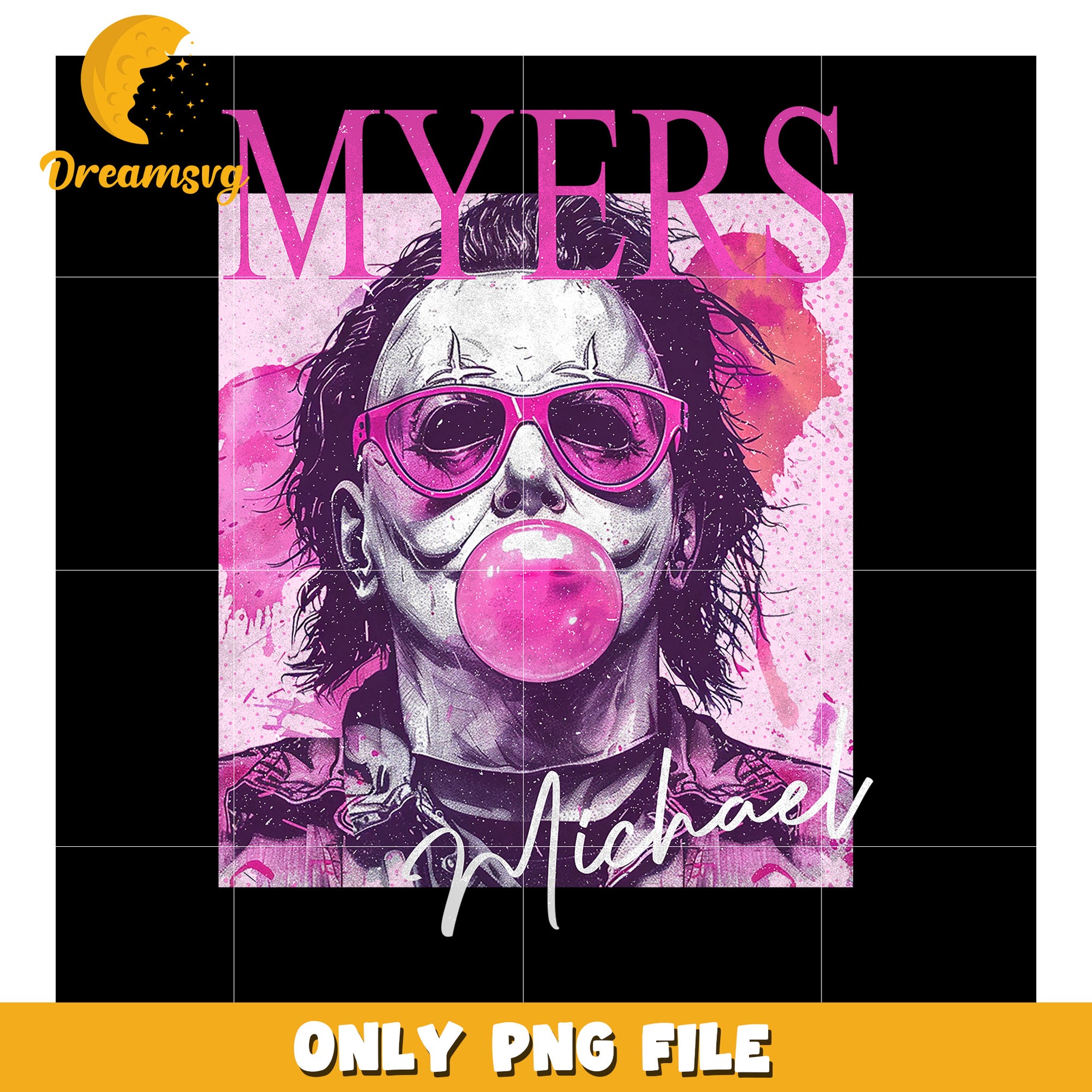 You can't kill the boogy pink png, michael myers png, horror png