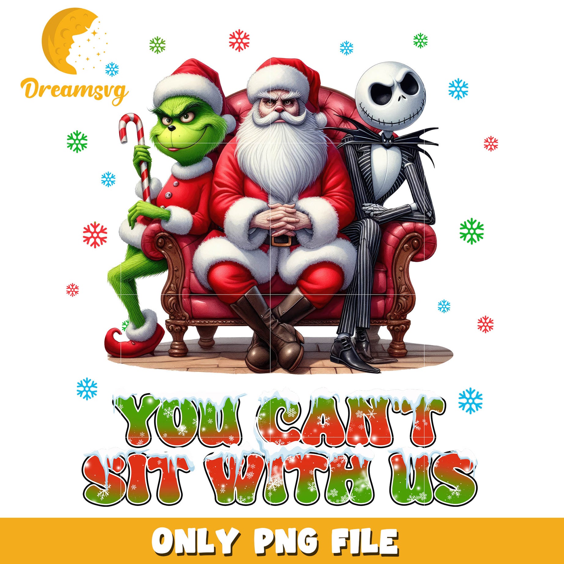 You can't sit with us grinch christmas png, the grinch cartoon​ png