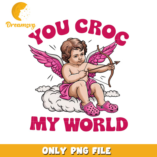 You croc my world cupid png, angel of love png, cupid png