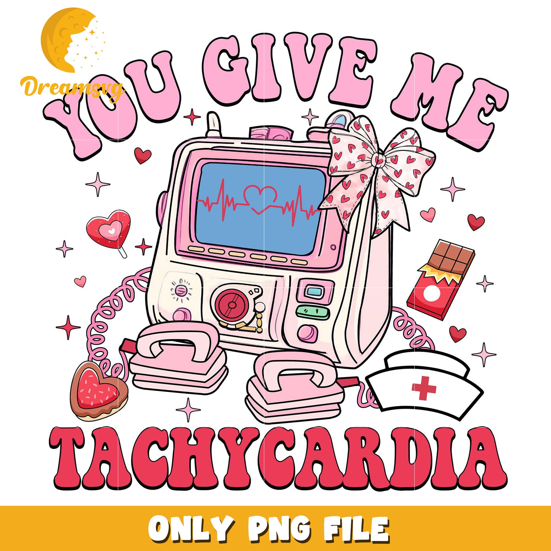 You give me tachycardia png, Nurse valentine png, valentine png