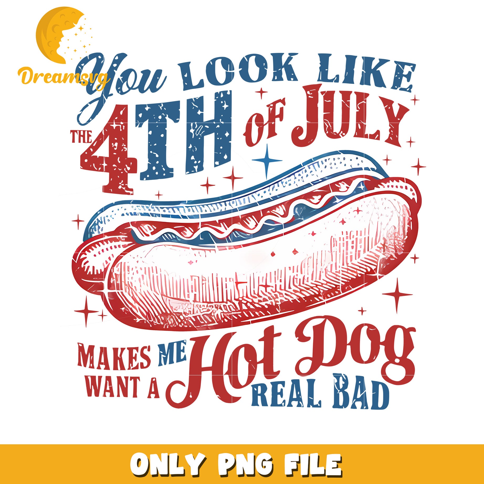 You look like 4th of july hot dog png, summer holiday png, festive look png