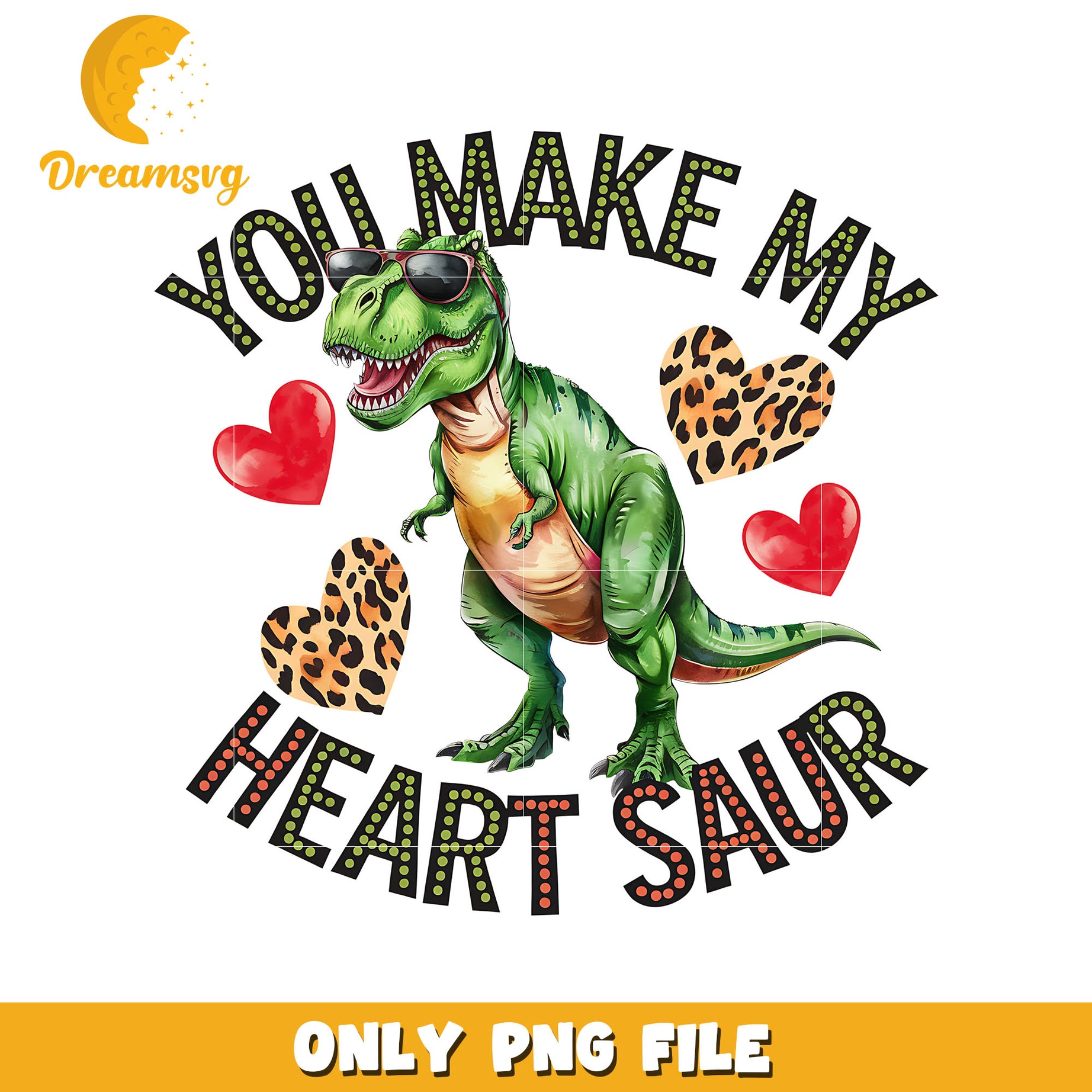 You make my heart saur png, dinosaur png, valentine png