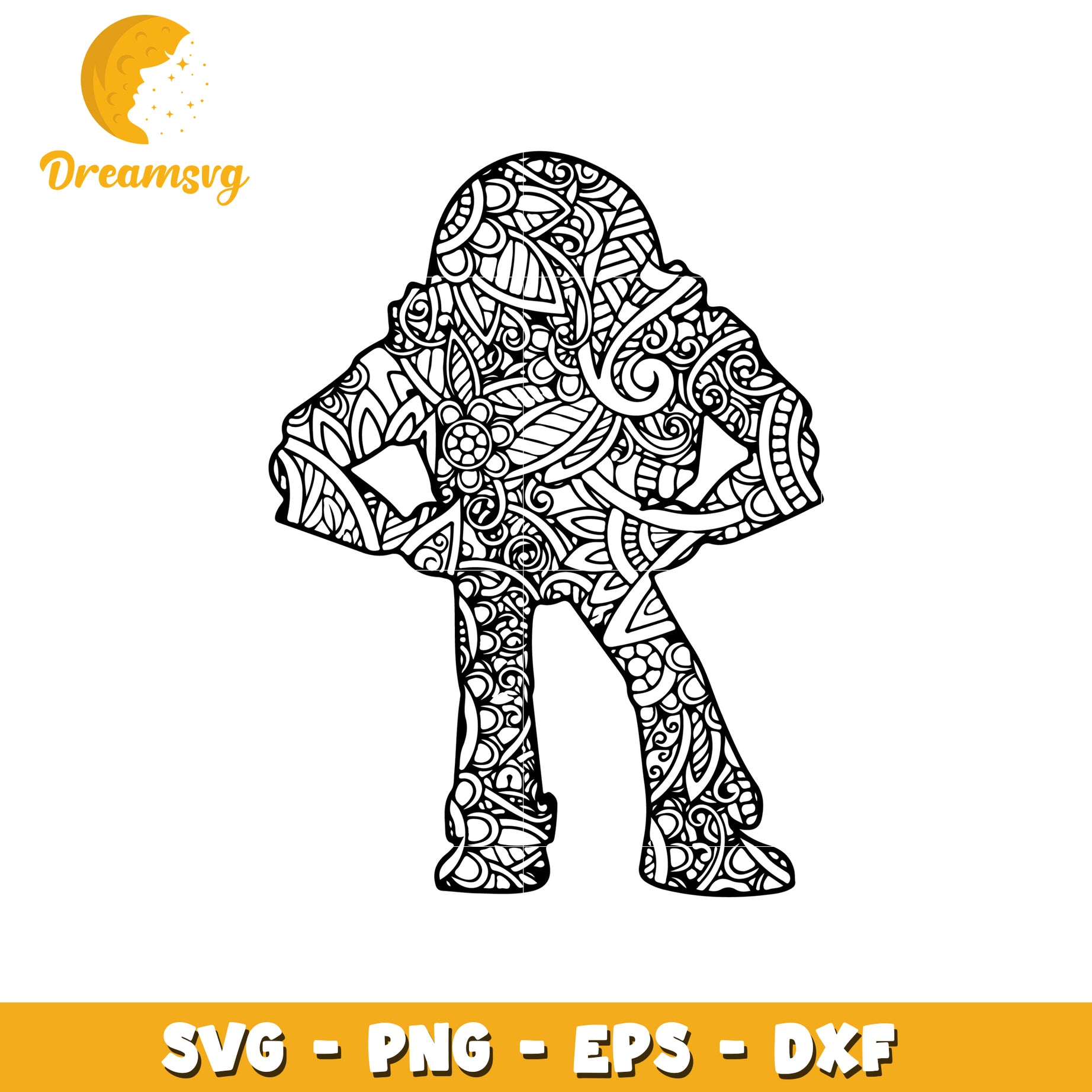 Zentangle Astronaut SVG Cut File