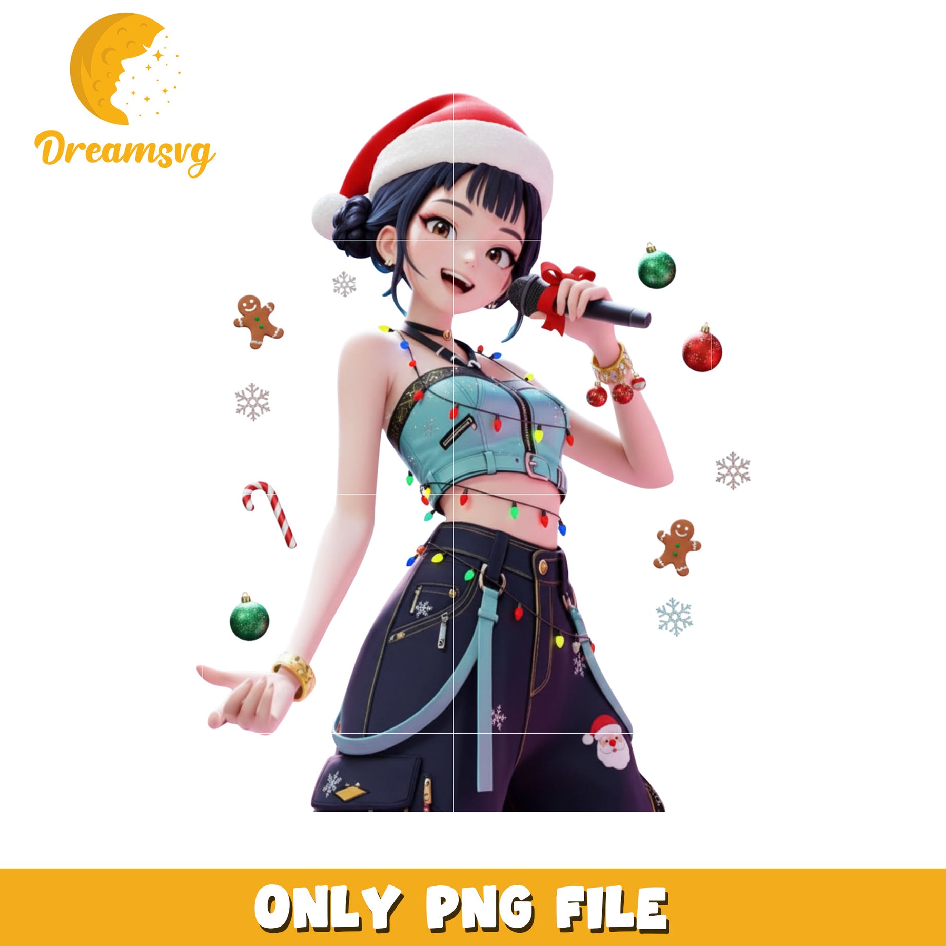 Zoey christmas png, netflix catoons png, christmas bell png