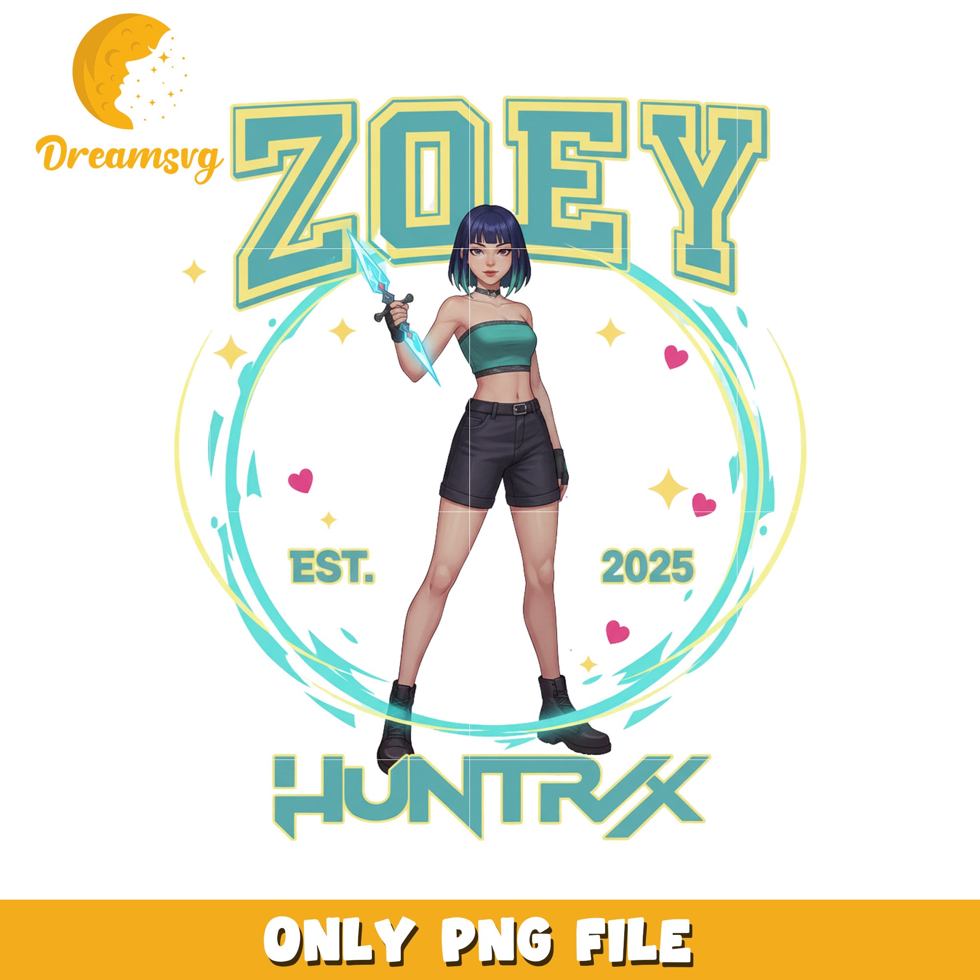 Zoey huntrix png, huntrix girls​ png, netflix cartoon png