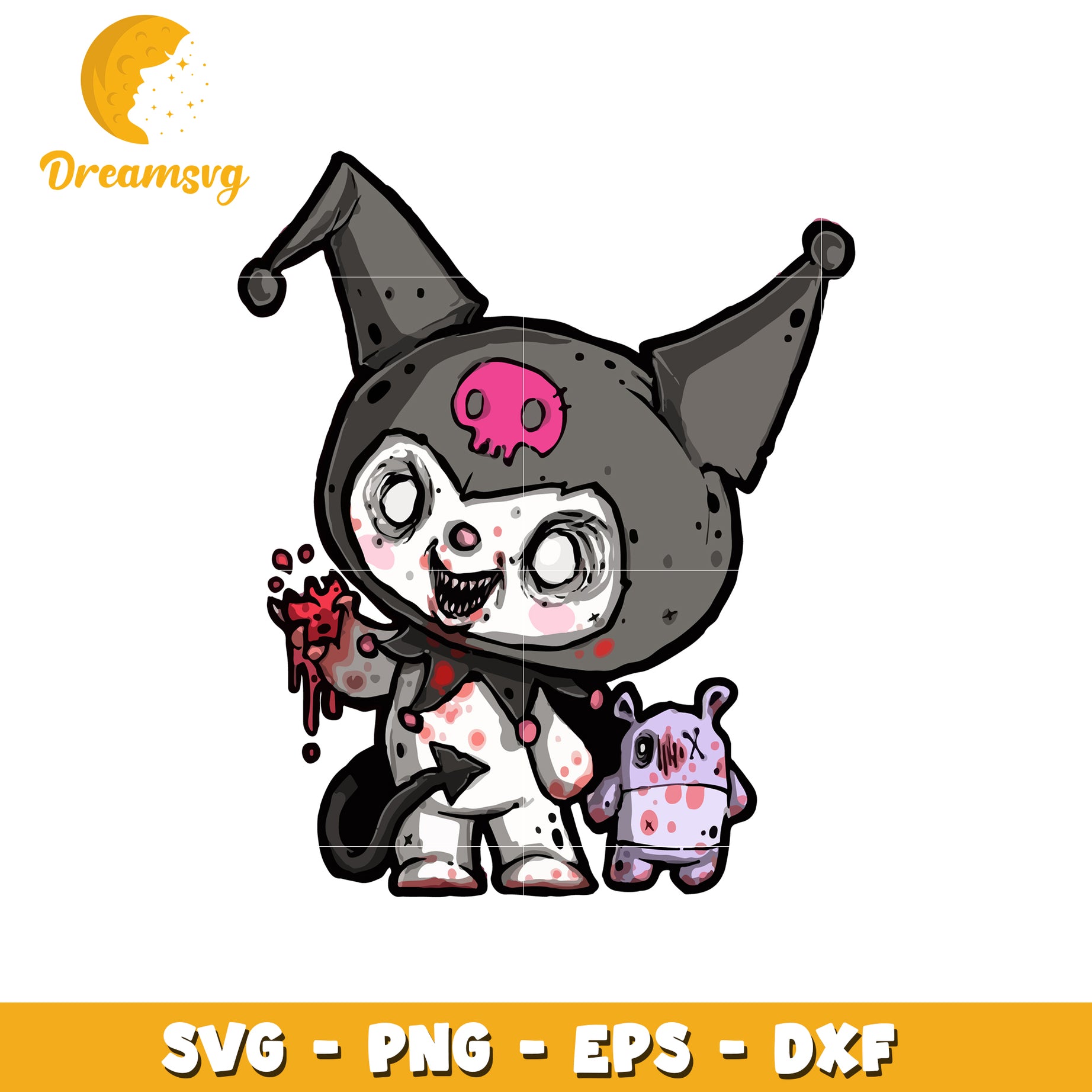 Zombie Kuromi SVG PNG EPS DXF