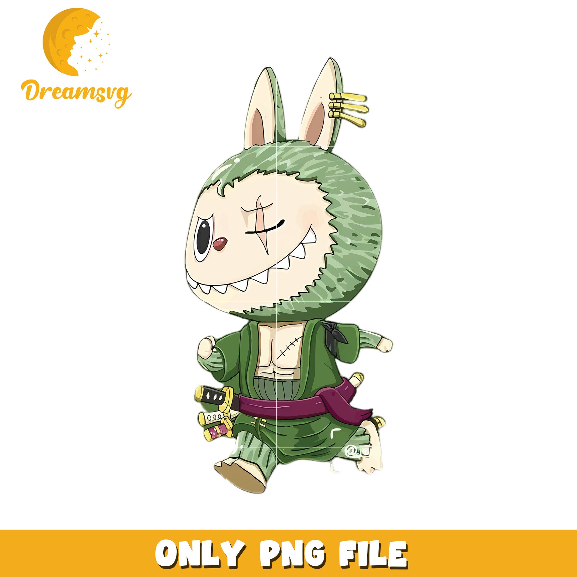 Zoro labubu png, popmart labubu​ png, cartoon characters png