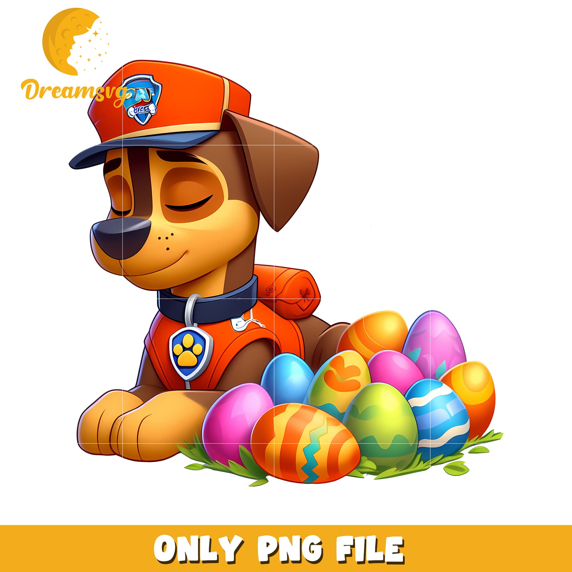 Zuma character easter eggs png, easter day eggs png, paw patrol png