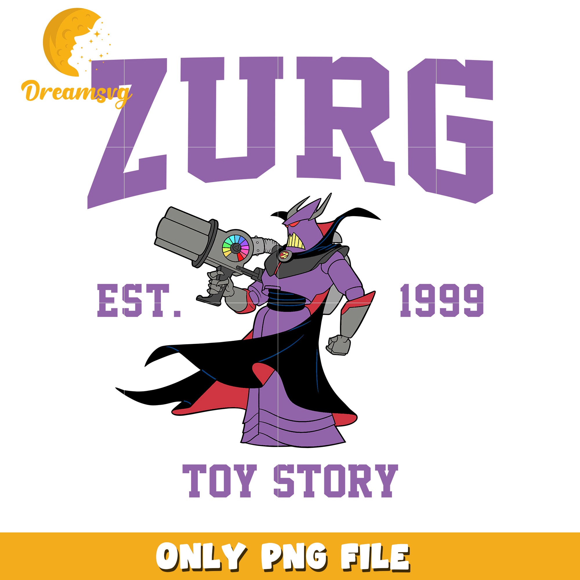 Zurg Toy Story PNG Graphic Vintage Design for Fans