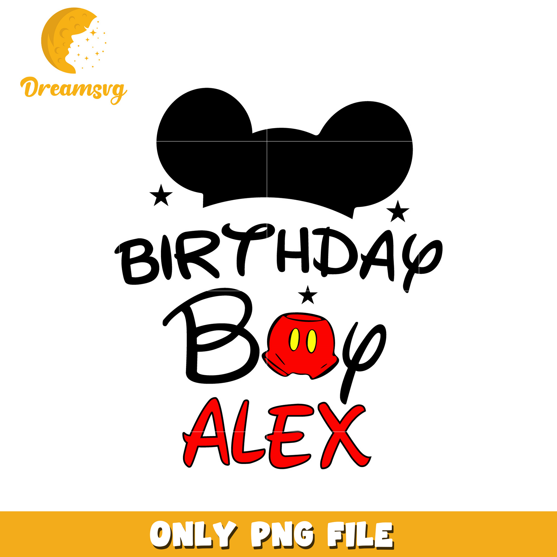 Mickey mouse alex brithday boy png