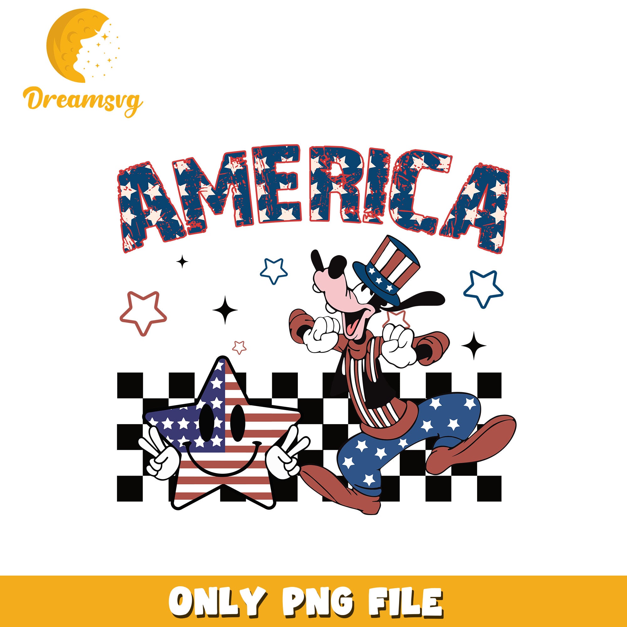 4th of July America Goofy dog png – DreamSVG Store