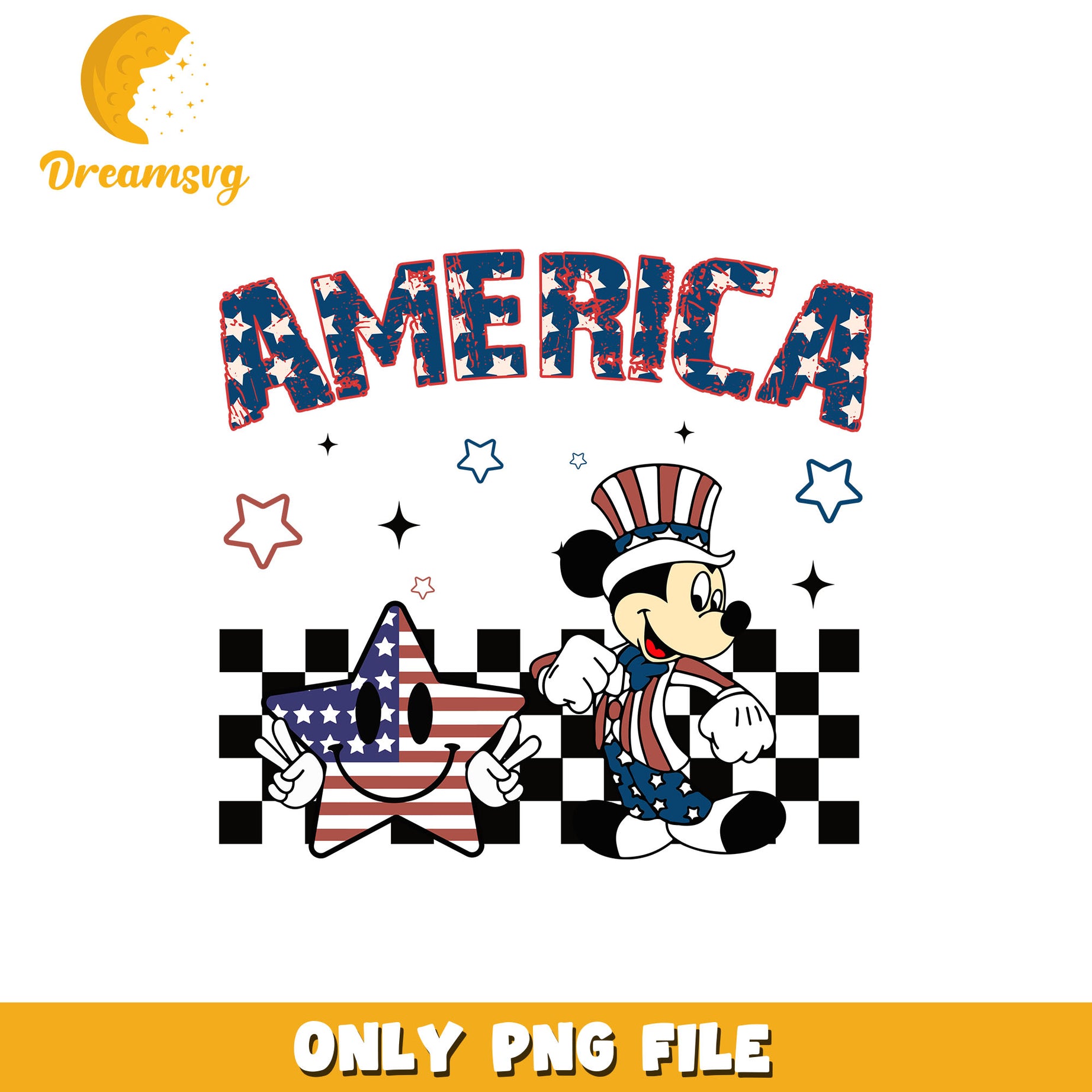 4th of July America mickey mouse png