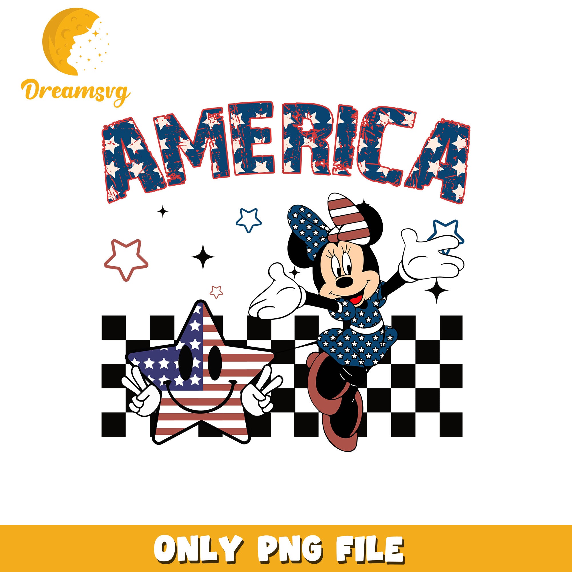 4th of July America minnie mouse png – DreamSVG Store