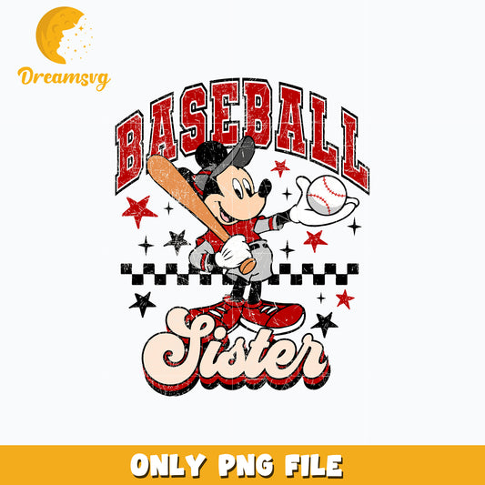 Mickey mouse baseball sister png