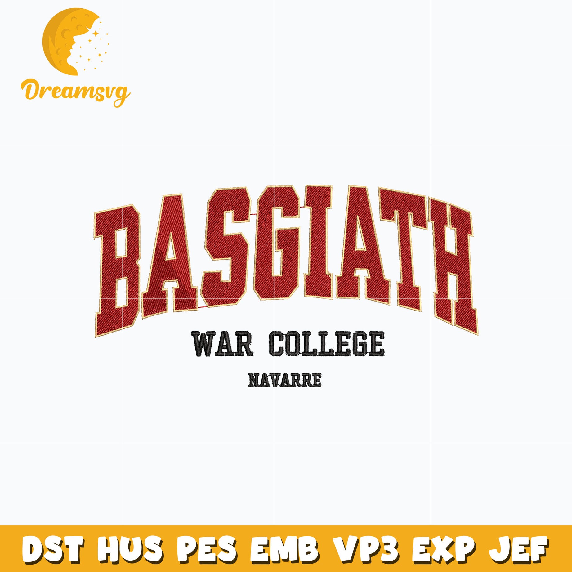 Basgiath war college logo embroidery