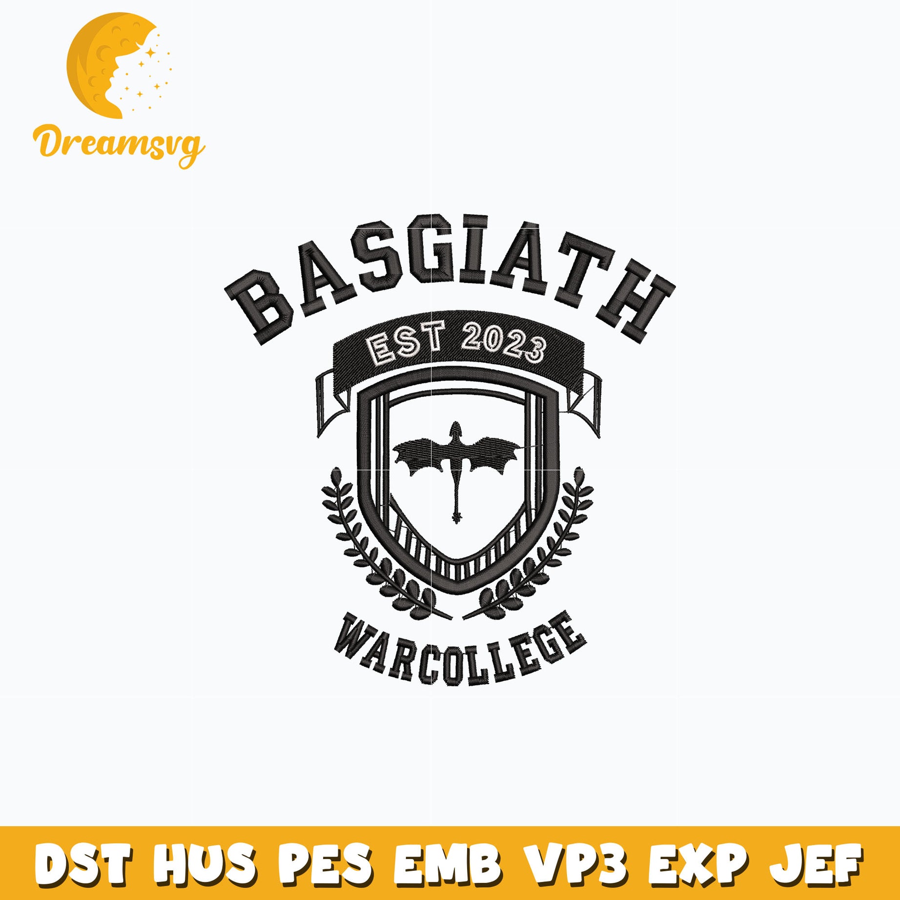 Basgiath war dragon college embroidery