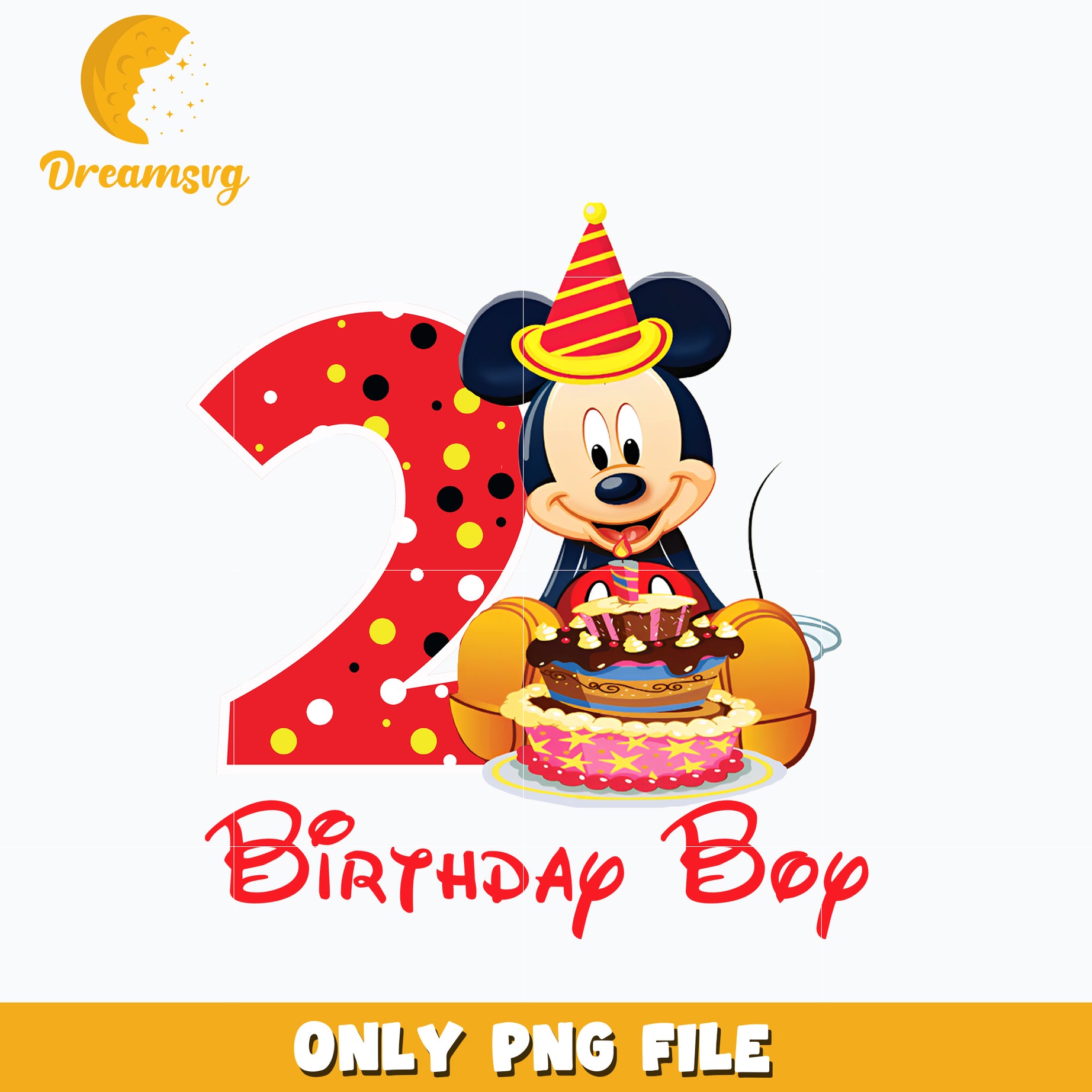 Mickey Mouse 2nd birthday boy png