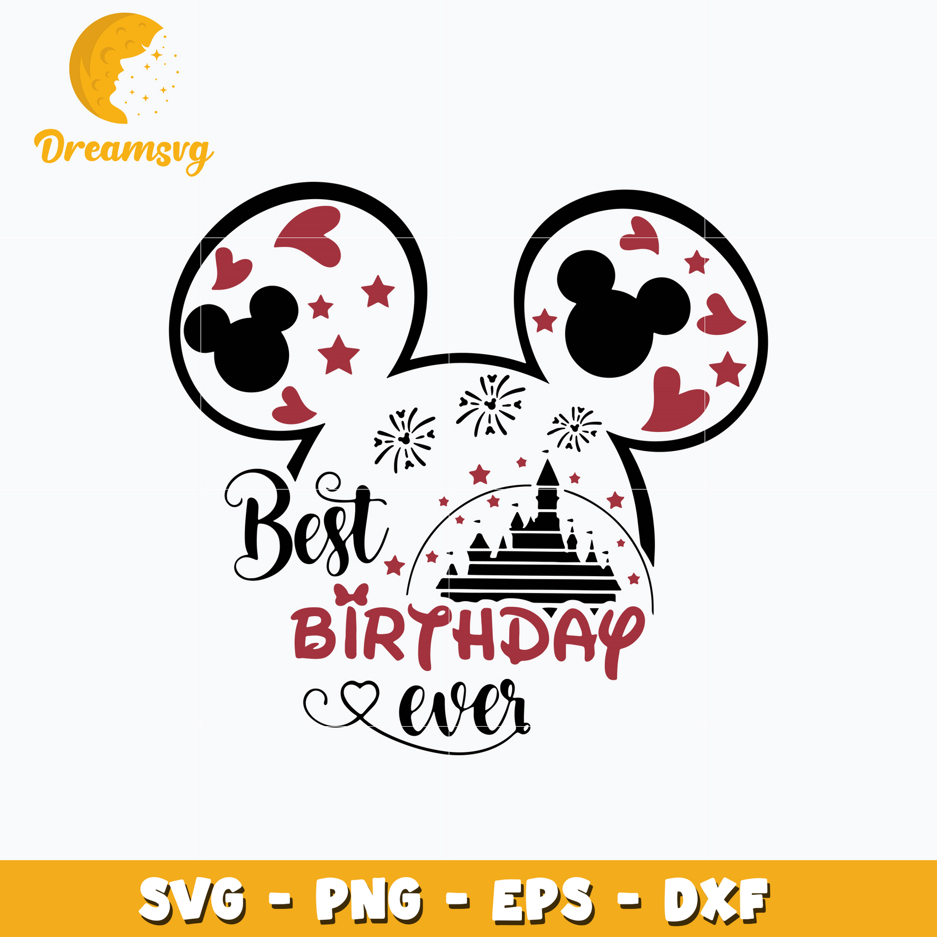 Mickey mouse best birthday ever svg