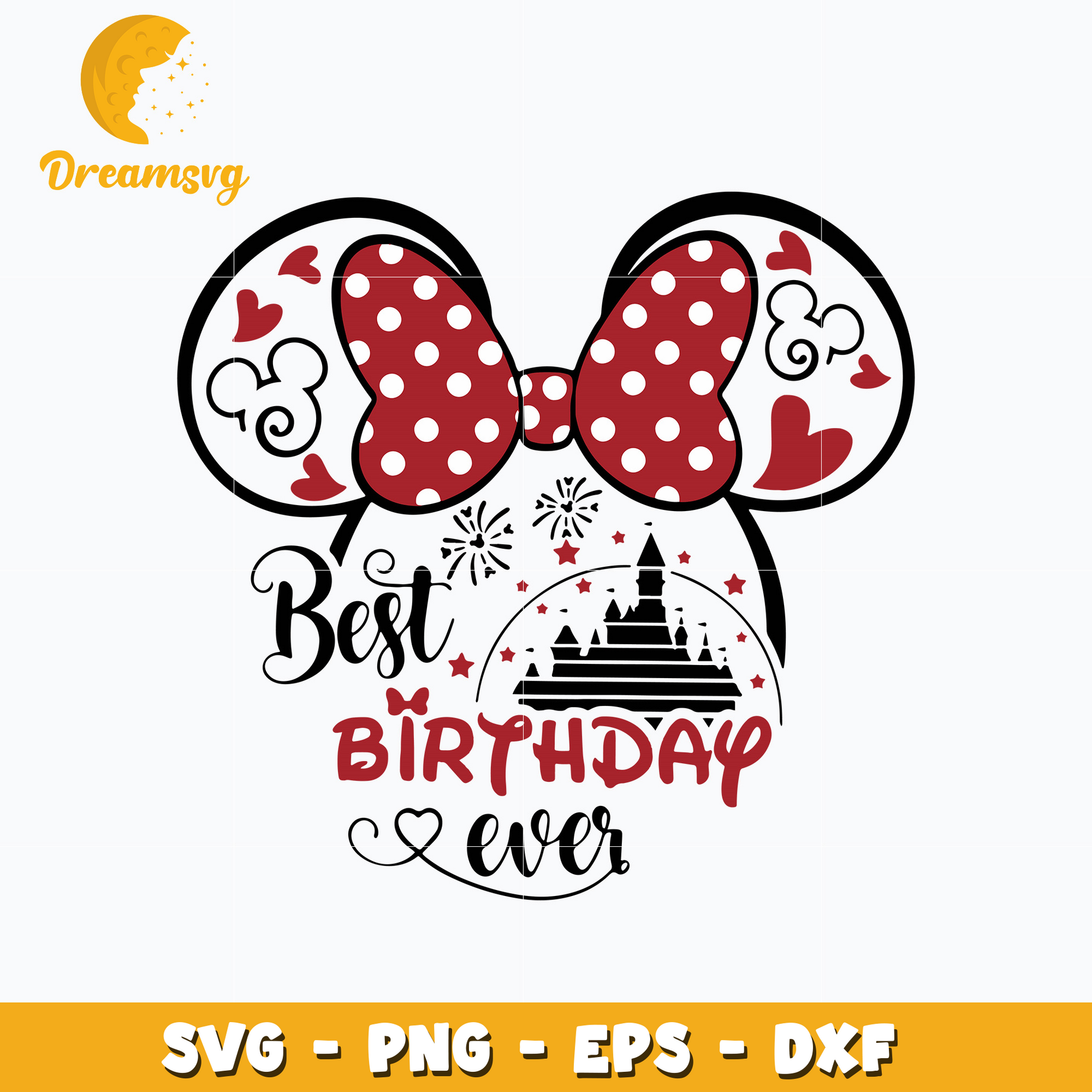 Minnie mouse best birthday ever svg