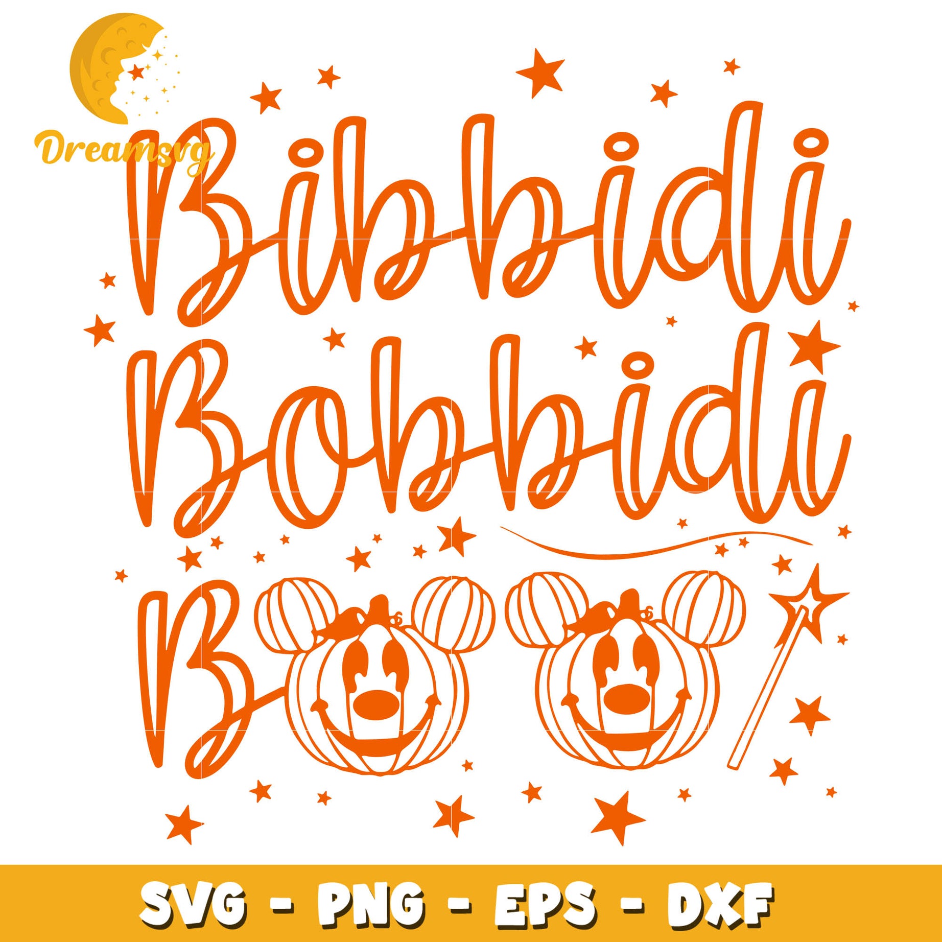 Bibbidi Bobbidi Boo pumpkin svg, halloween svg