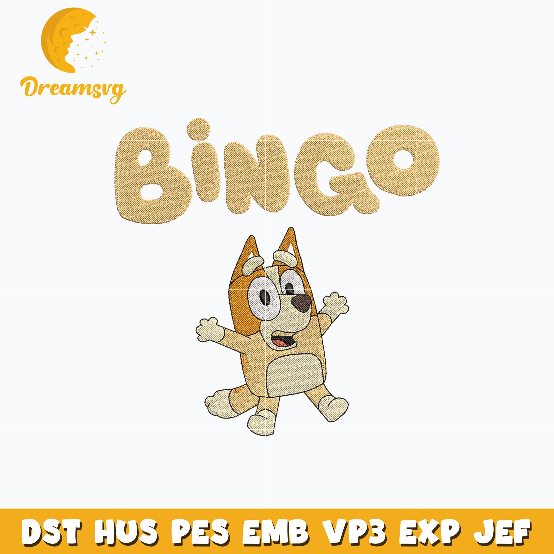 Bluey bingo cartoon embroidery