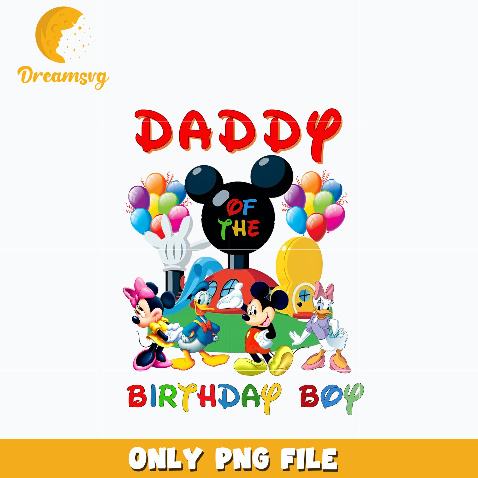 Daddy of the birthday boy Png, Mickey family Png