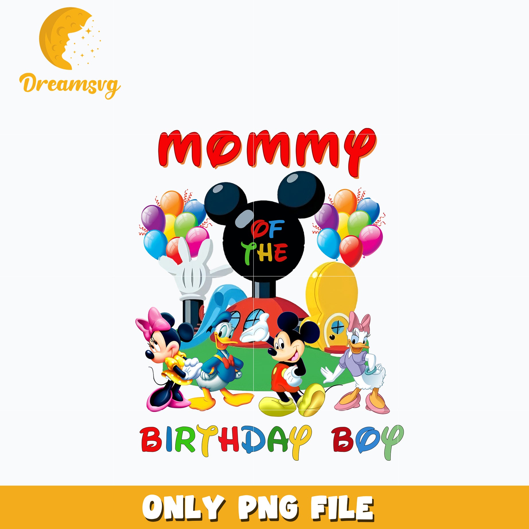 Mommy of the birthday boy Png, Mickey family Png