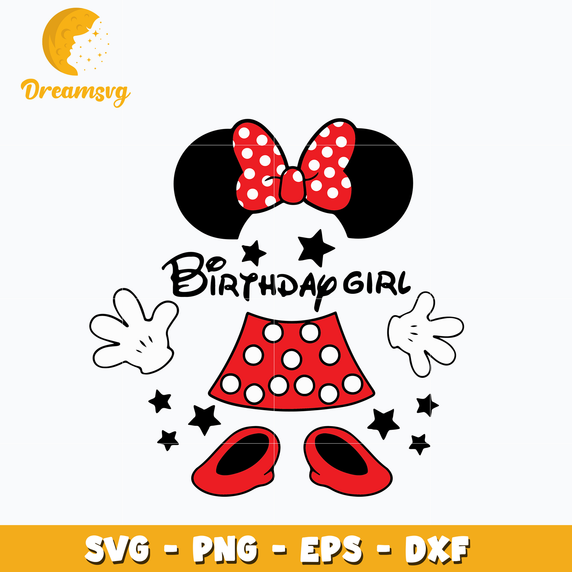 Minnie Mouse birthday girl Svg