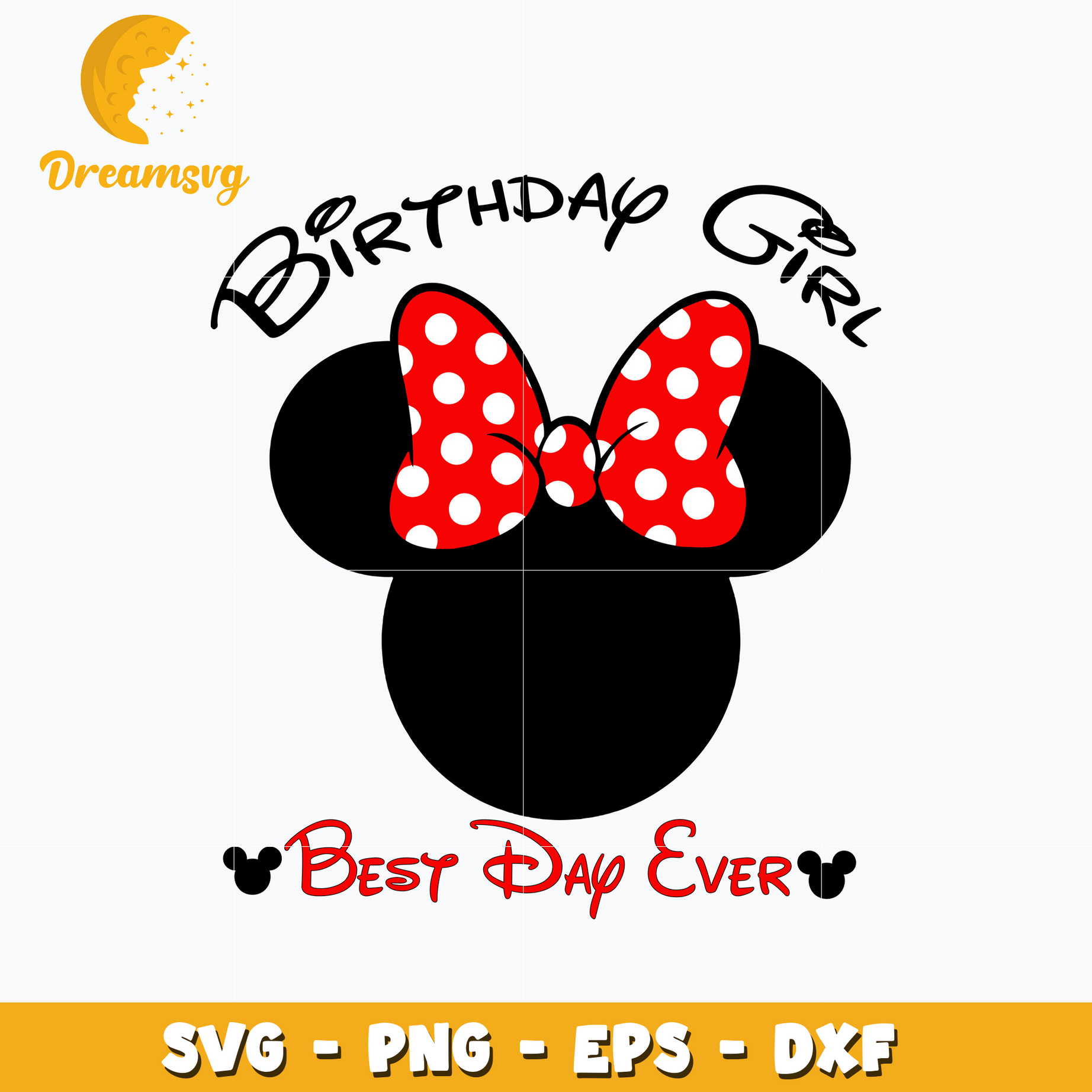 Minnie birthday girl best day ever svg