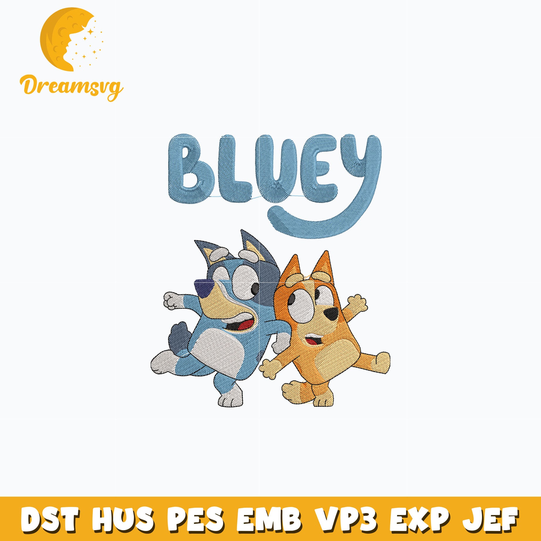 Bluey bingo cartoon embroidery