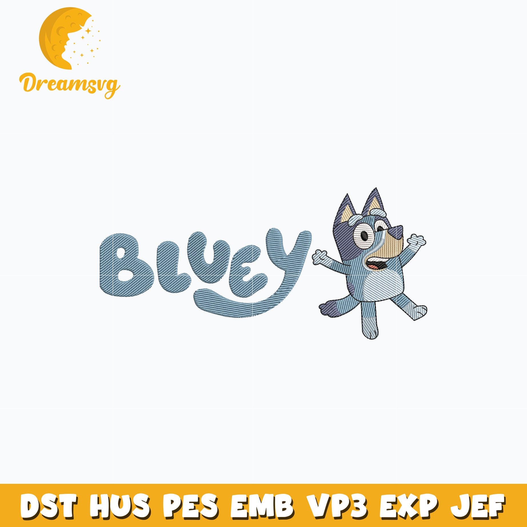 Bluey cartoon embroidery design