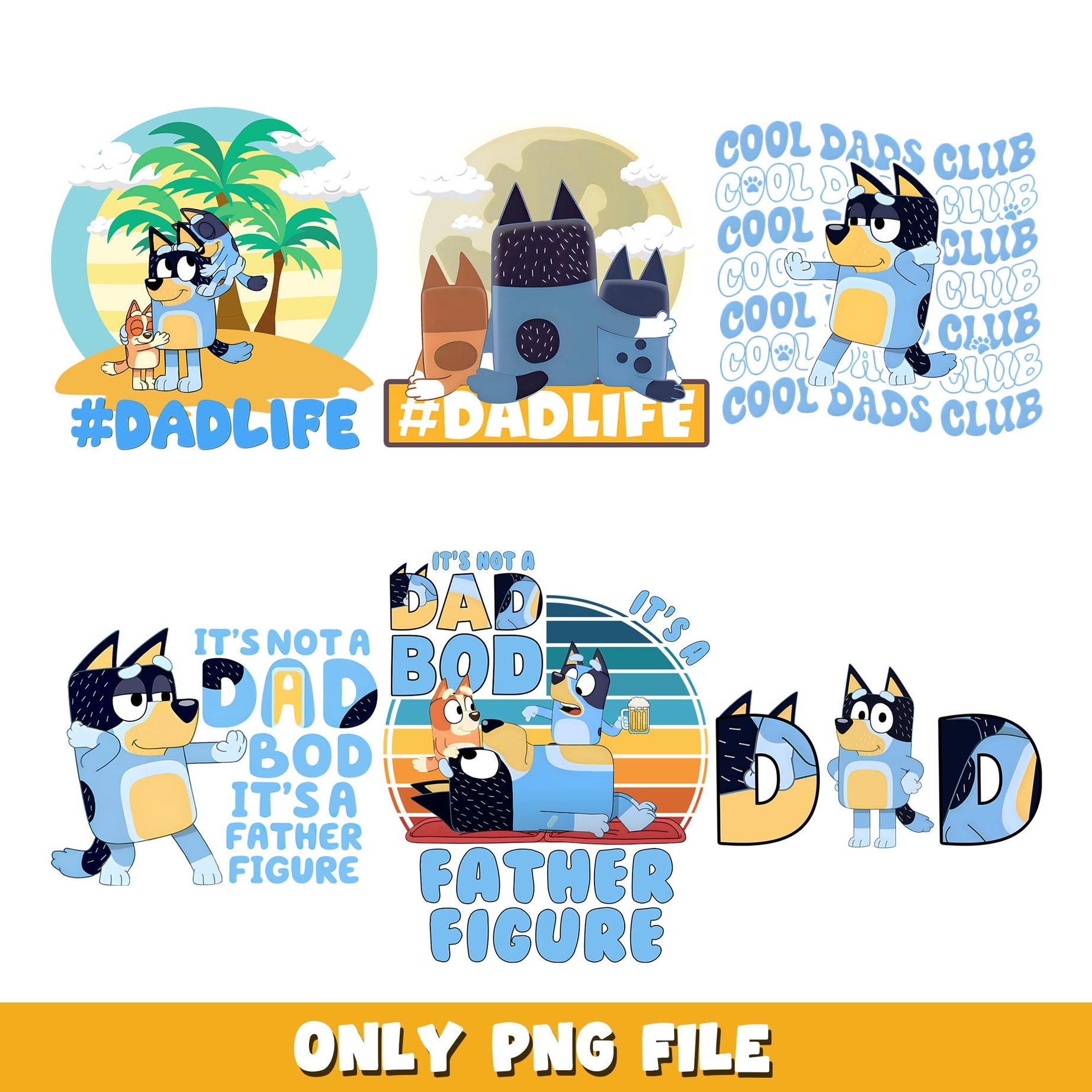 Bluey Bingo And Dad png,Bluey bundle png, cartoon png 