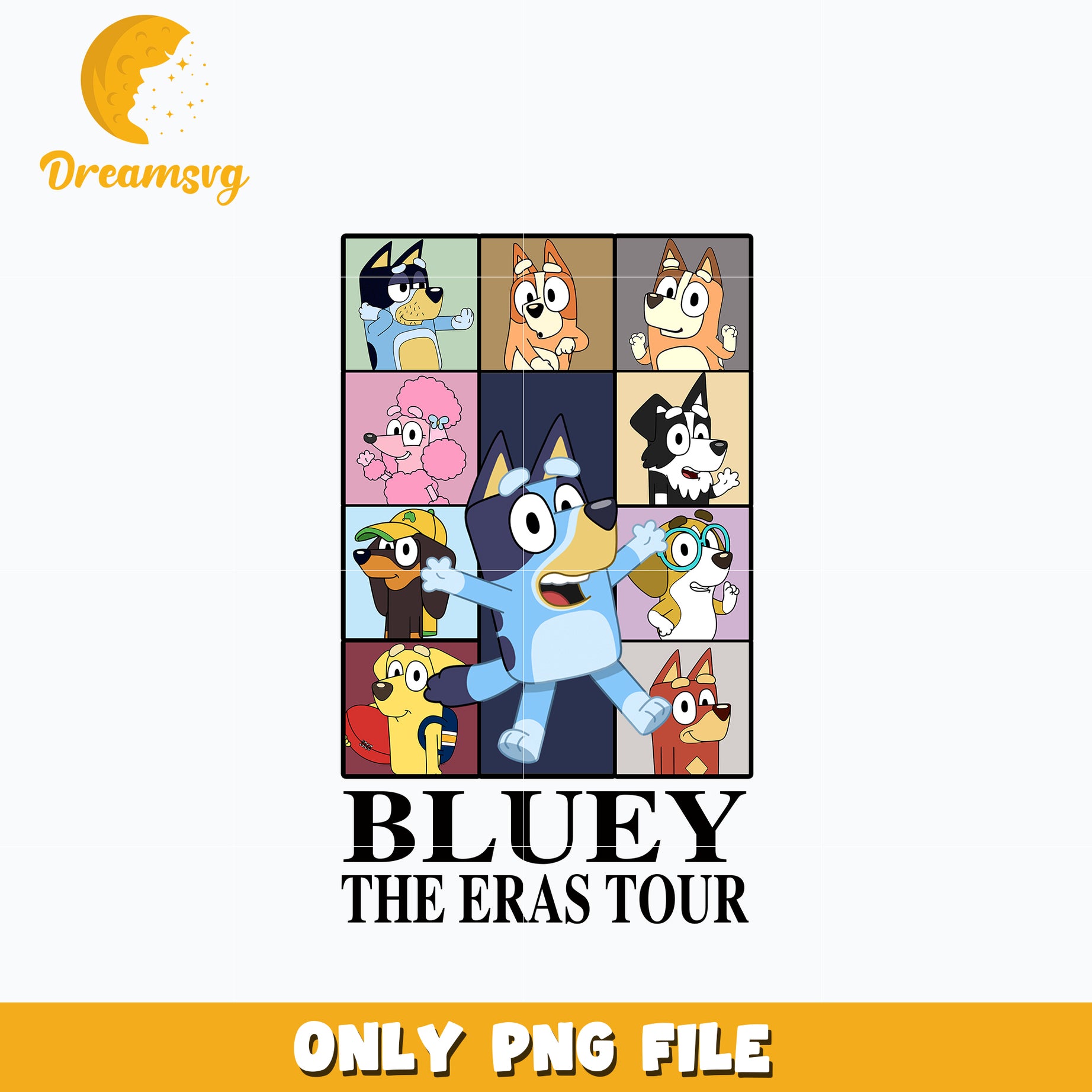 Bluey Eras Tour Bluey Family st patrick's day Png