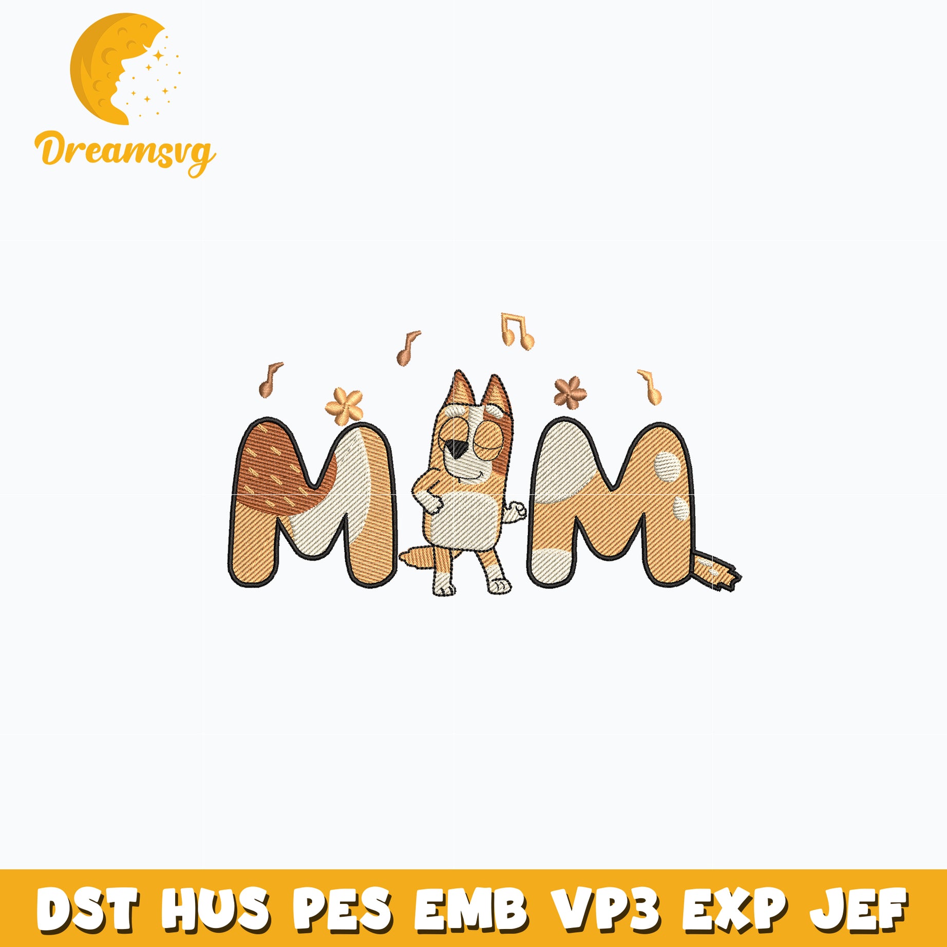 chilli dog mom embroidery design