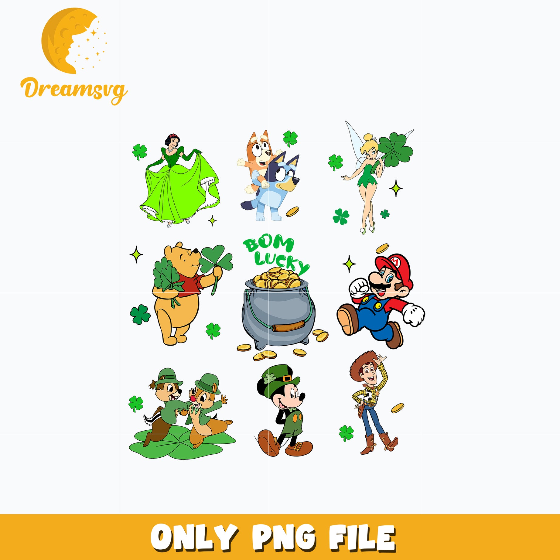 Cartoon Bom Lucky st patrick's day Png