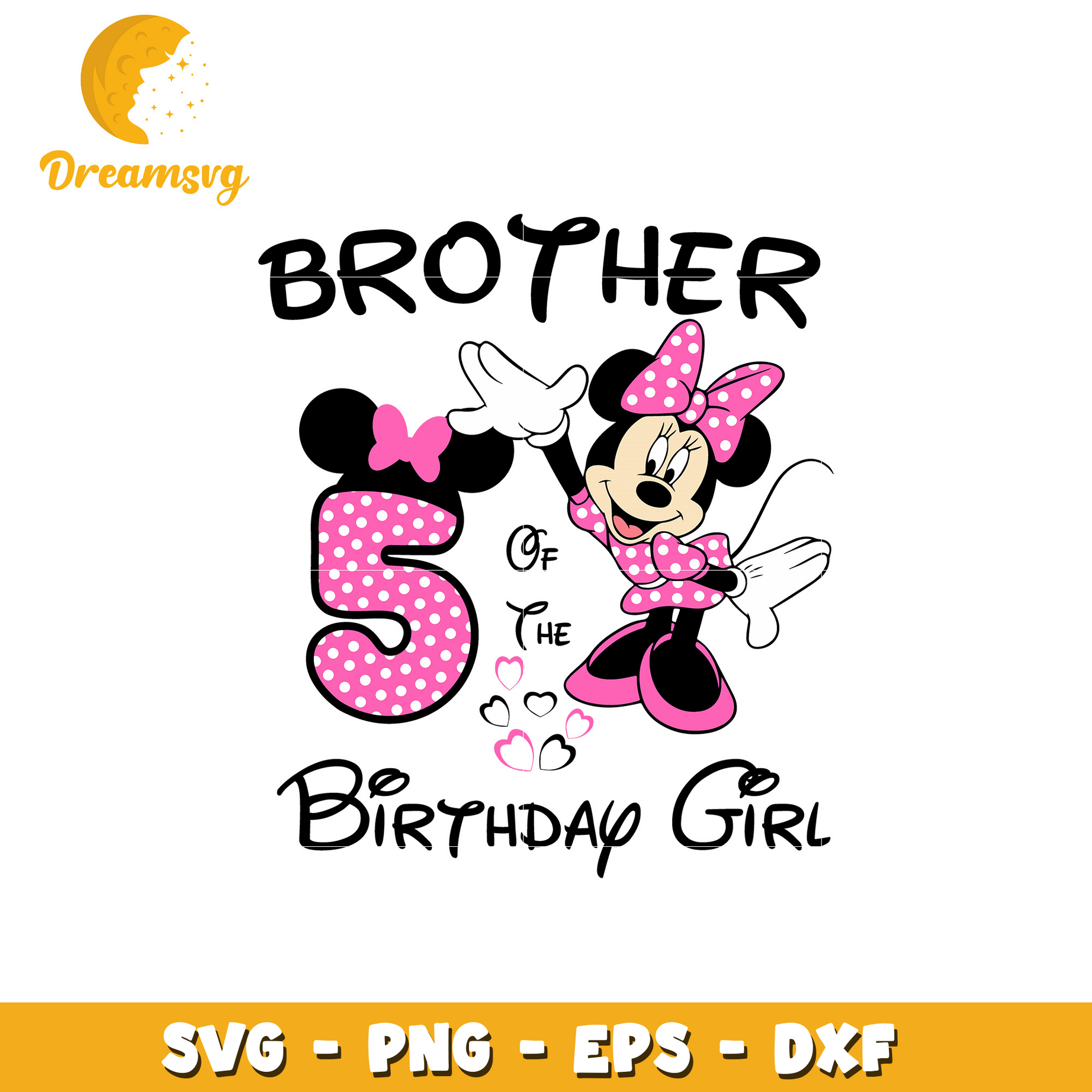 Minnie brother of the birthday girl svg