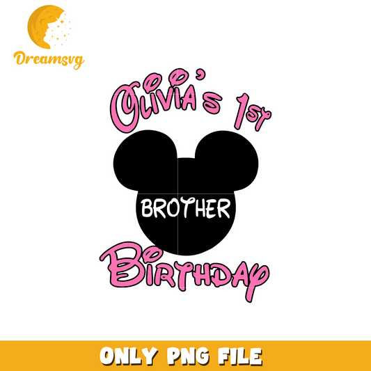 Mickey mouse brithday borther png