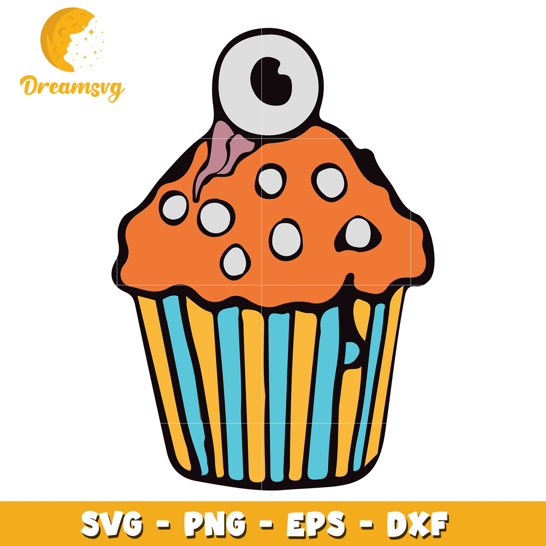 Muffin Cake eyes alien svg