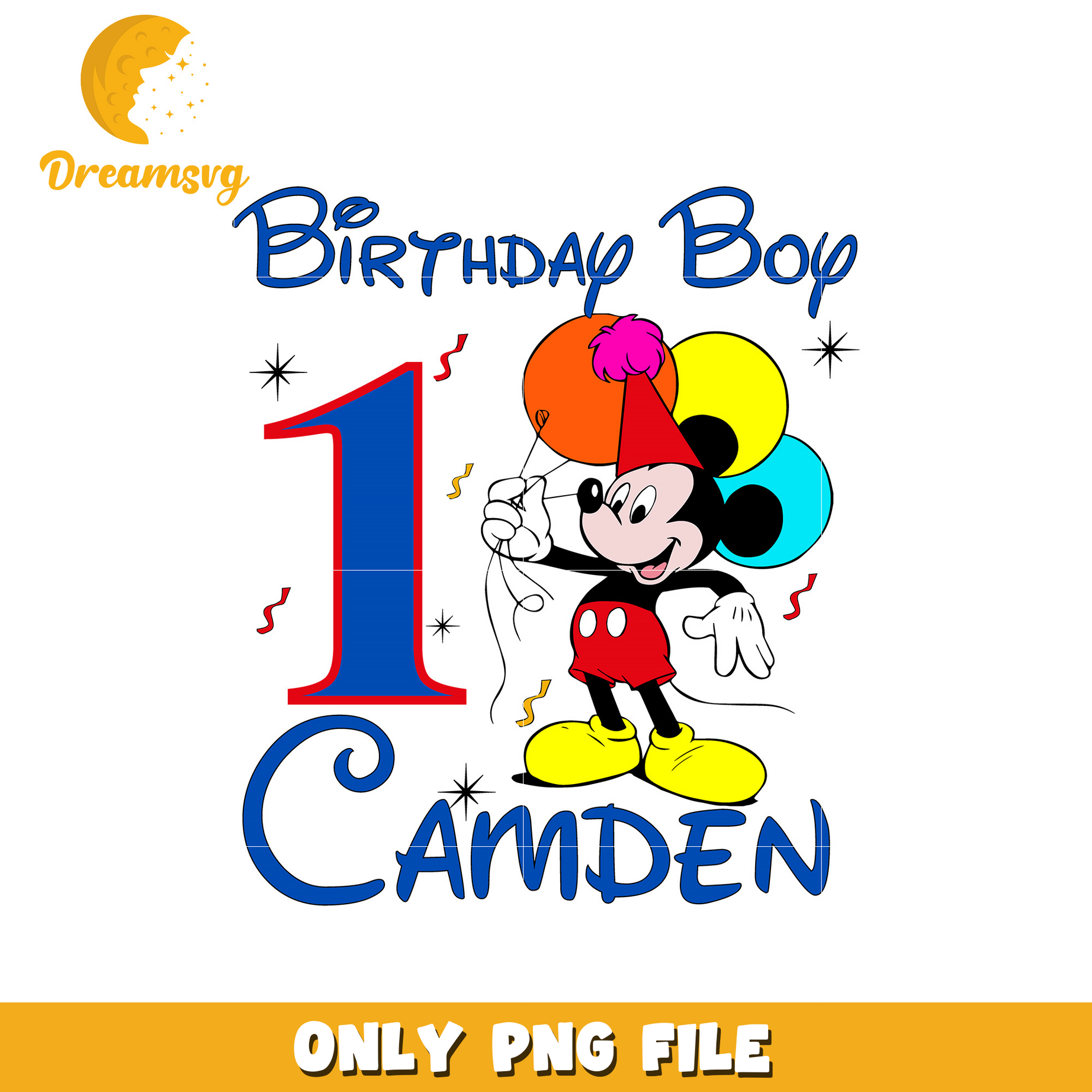 Mickey mouse birthday boy camden png