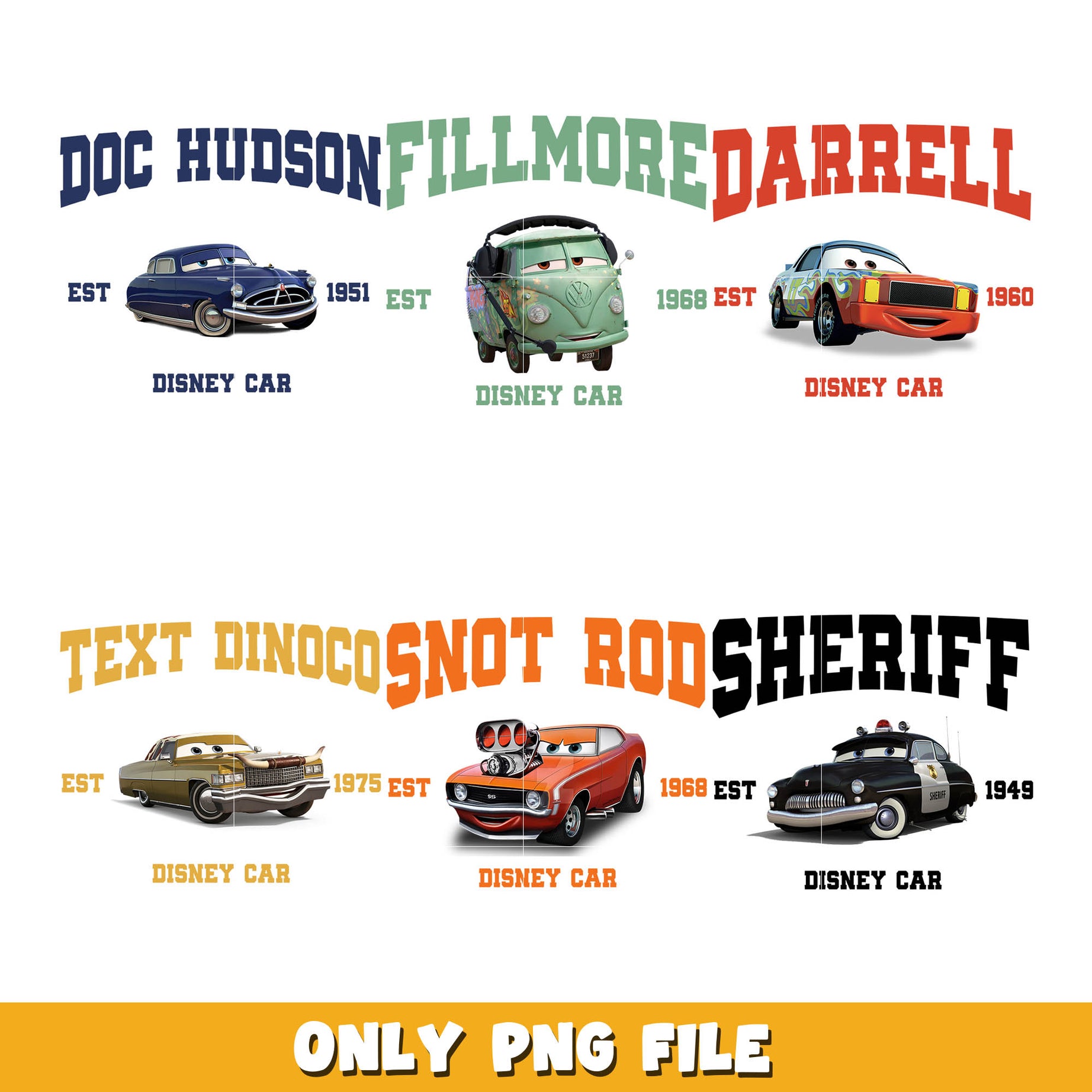 Disney mcqueen friends png bundle, Disney car png, disney png