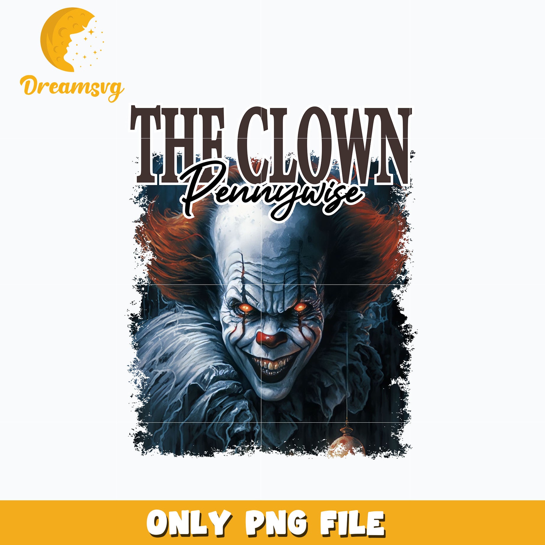 The Clown Pennywise Png, Halloween png, digital download