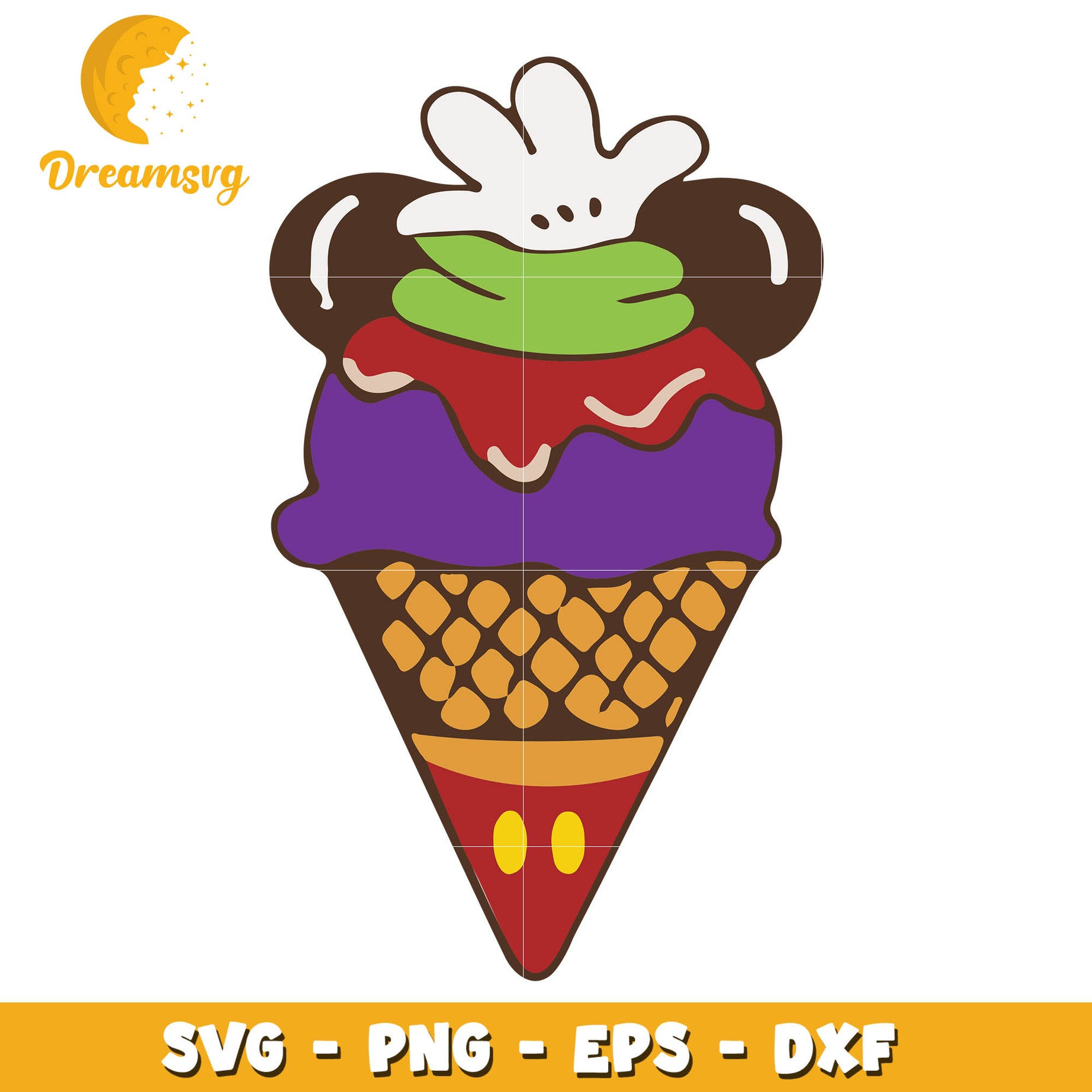 Ice Cream mickey svg, halloween svg