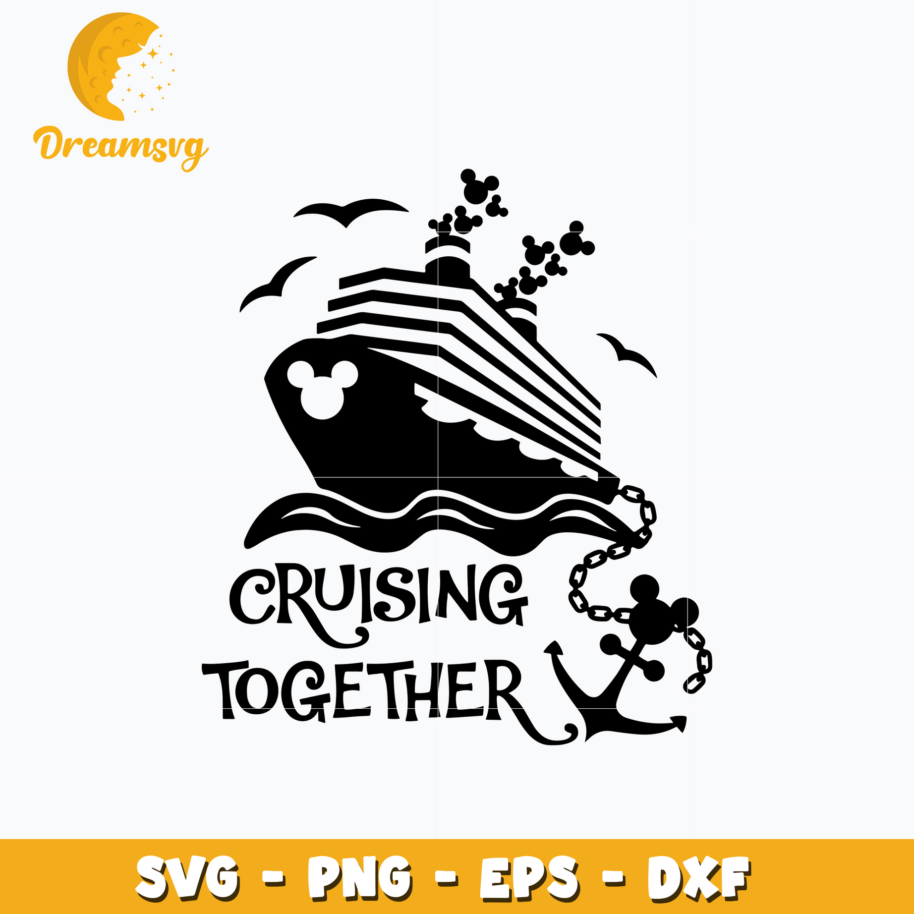 Disney mickey mouse cruising together svg